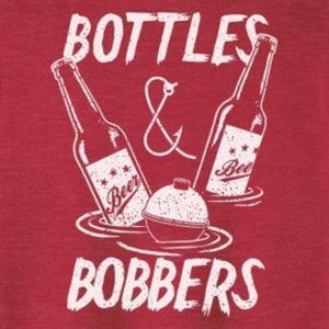 Bottles and Bobbers Fisherman Fishing T-Shirt